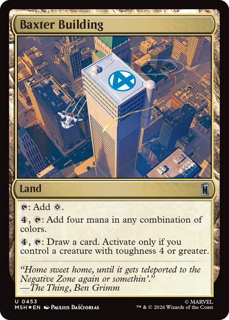 Baxter Building (Surge Foil) [Marvel Super Heroes] | Card Citadel