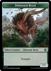 Dinosaur Beast // Dinosaur Double-Sided Token [The Lost Caverns of Ixalan Commander Tokens] | Card Citadel