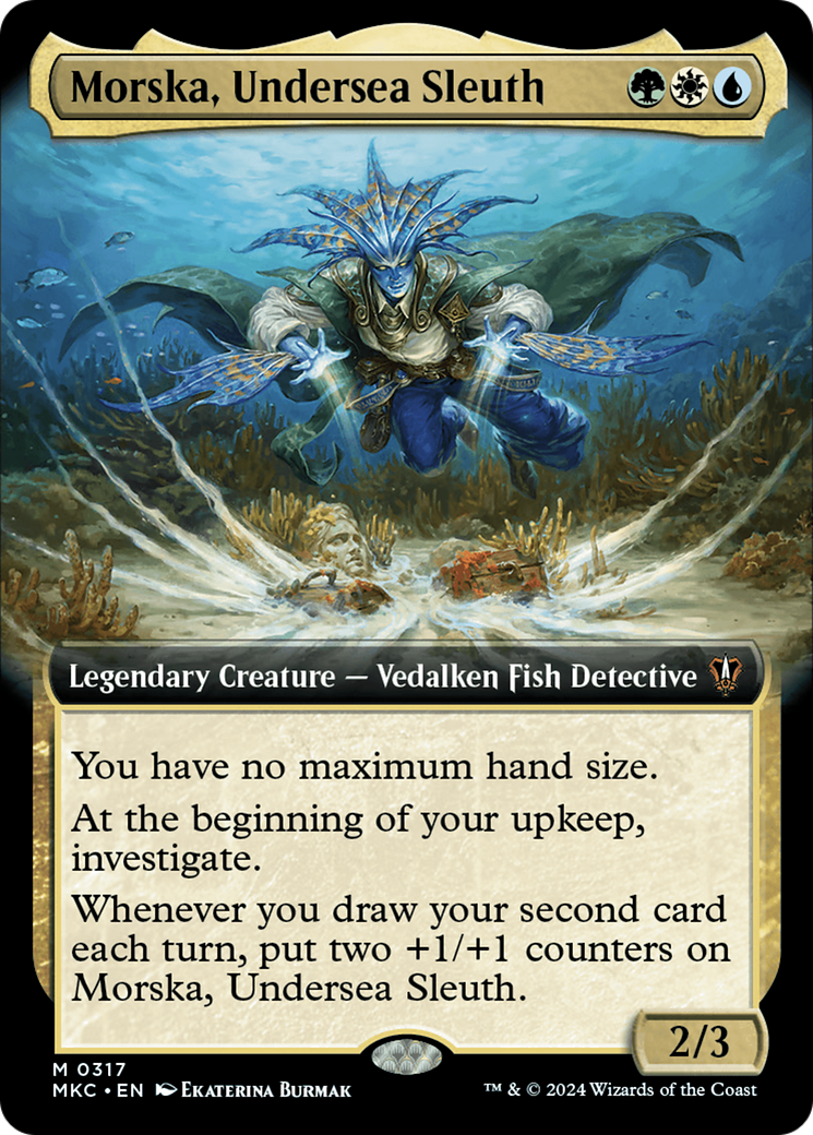 Morska, Undersea Sleuth (Extended Art) [Murders at Karlov Manor Commander] | Card Citadel