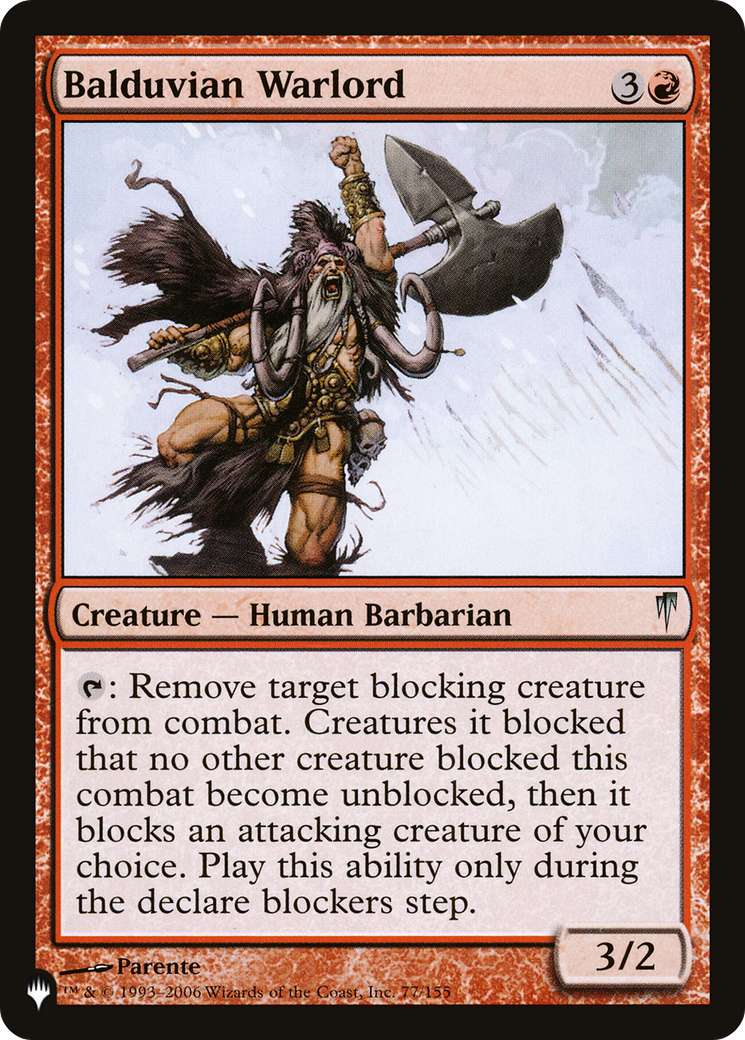 Balduvian Warlord [The List Reprints] | Card Citadel