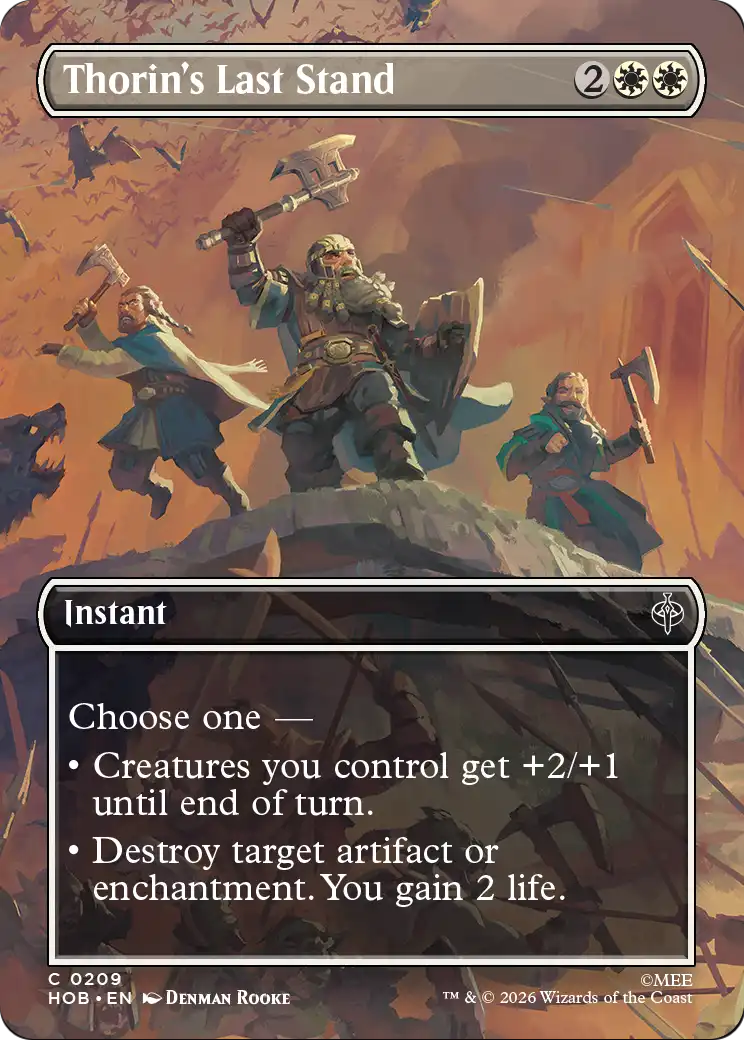 Thorin's Last Stand (Borderless) [The Hobbit] | Card Citadel