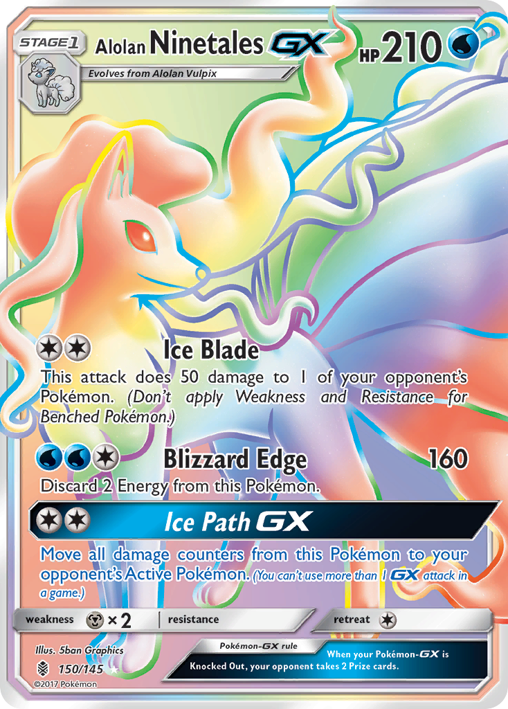 Alolan Ninetales GX (150/145) [Sun & Moon: Guardians Rising] | Card Citadel