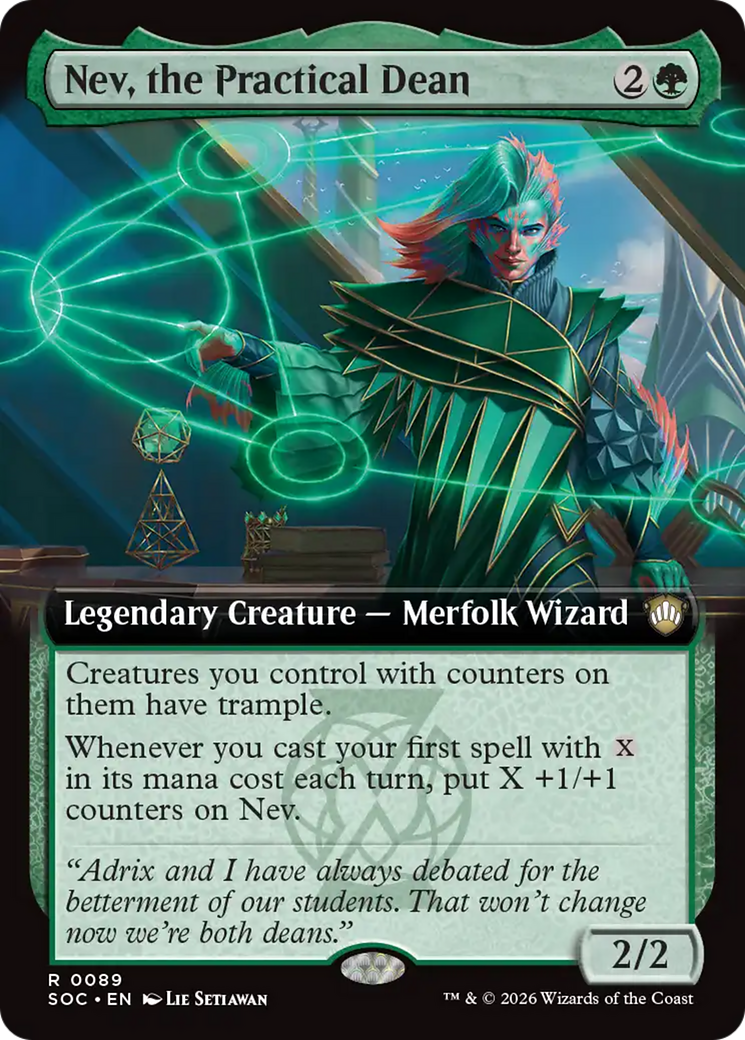 Nev, the Practical Dean (Extended Art) [Secrets of Strixhaven Commander] | Card Citadel