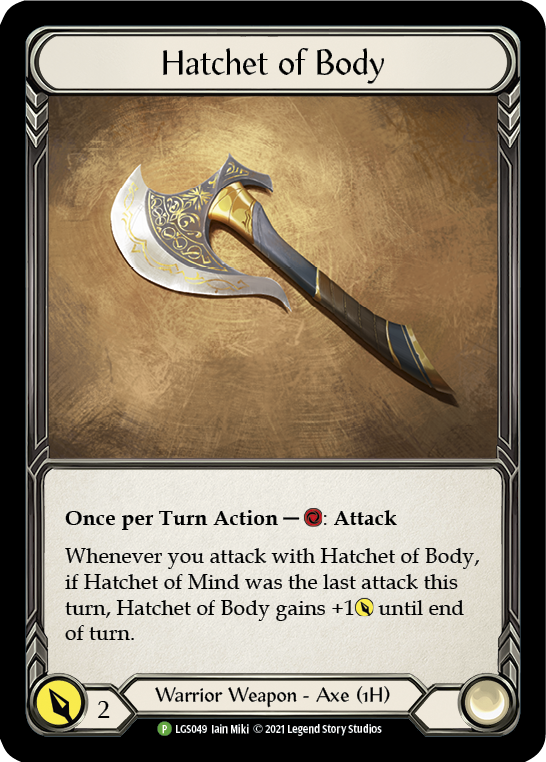 Hatchet of Body [LGS049] (Promo)  Cold Foil | Card Citadel