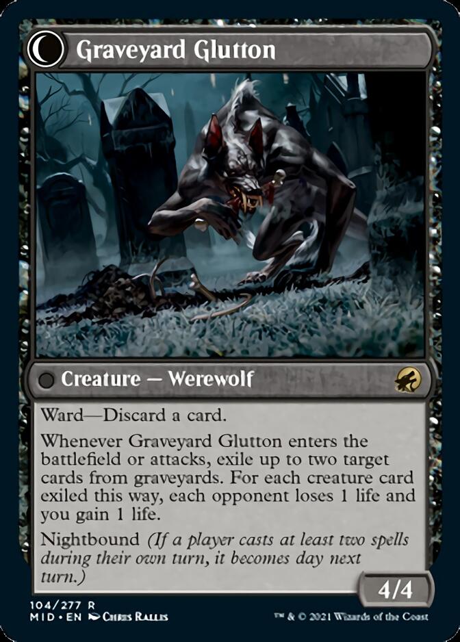 Graveyard Trespasser // Graveyard Glutton [Innistrad: Midnight Hunt] | Card Citadel