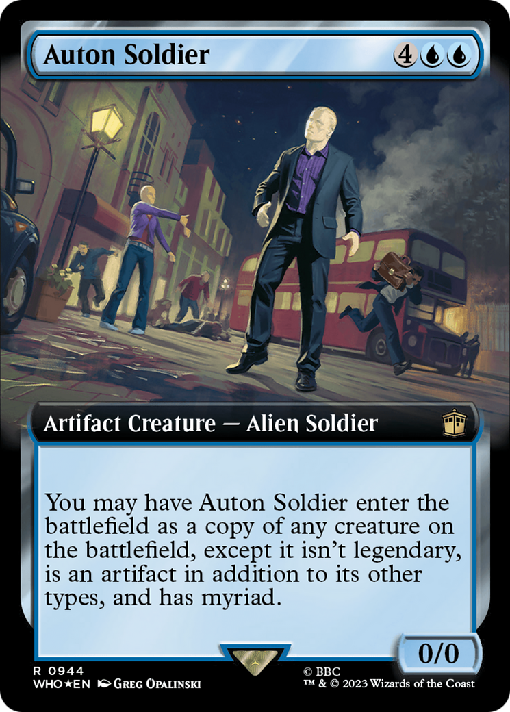 Auton Soldier (Extended Art) (Surge Foil) [Doctor Who] | Card Citadel