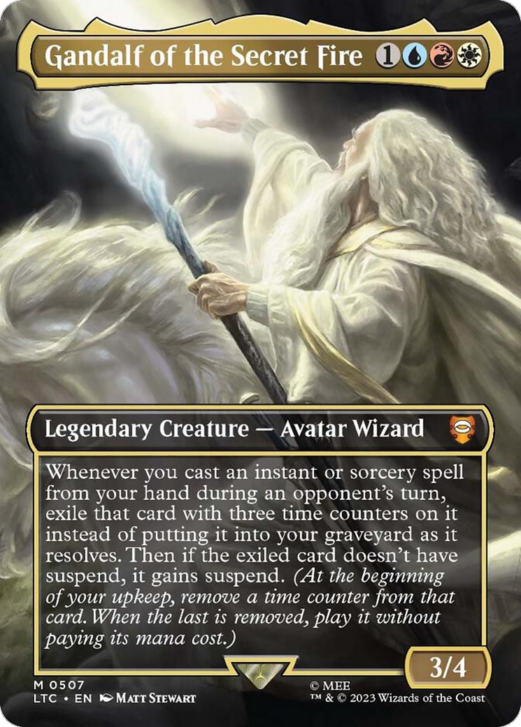 Gandalf of the Secret Fire (Borderless) [The Lord of the Rings: Tales of Middle-Earth Commander] | Card Citadel