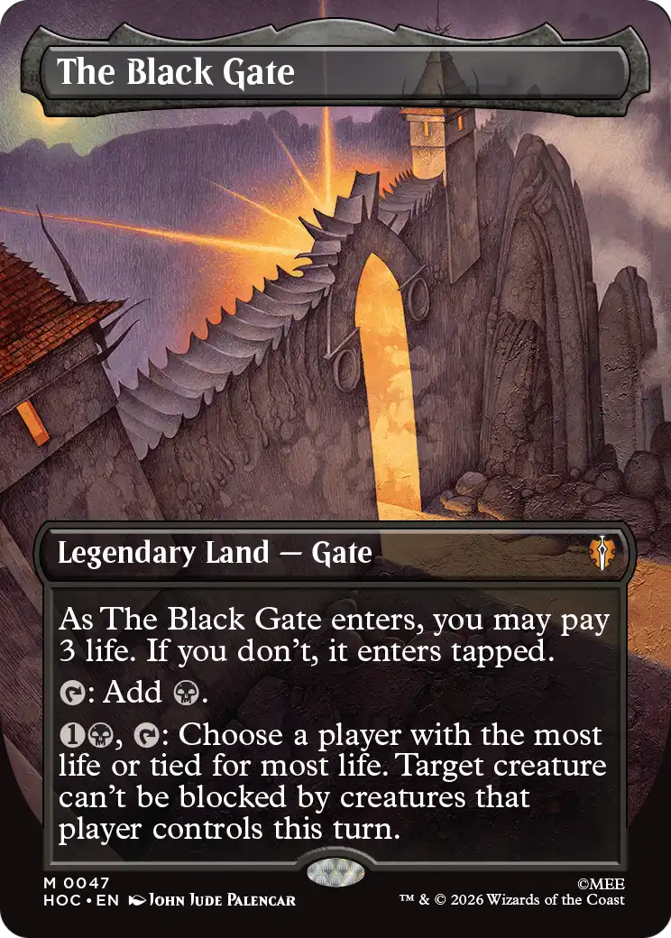 The Black Gate (Borderless) [The Hobbit: Eternal-Legal] | Card Citadel