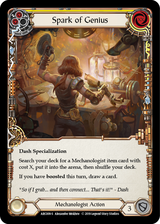 Spark of Genius [ARC009-S] (Arcane Rising)  1st Edition Rainbow Foil | Card Citadel