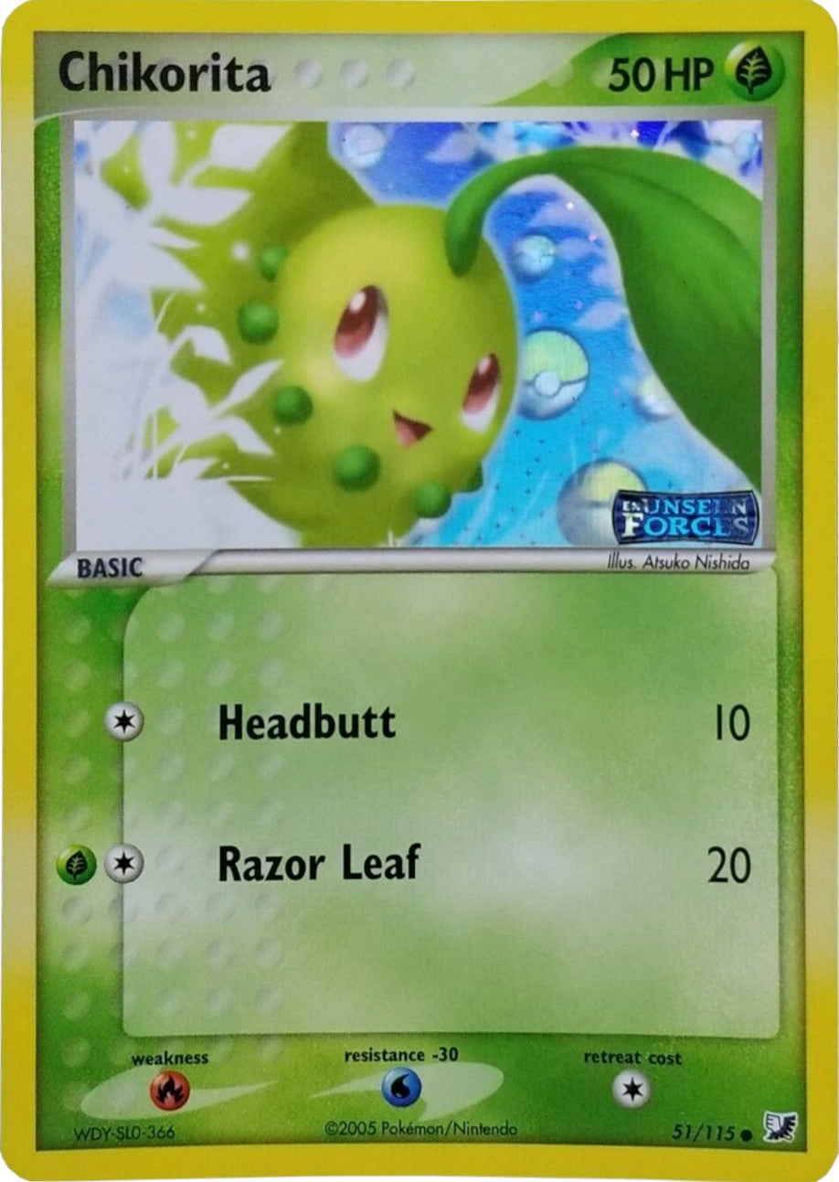 Chikorita (51/115) (Stamped) [EX: Unseen Forces] | Card Citadel