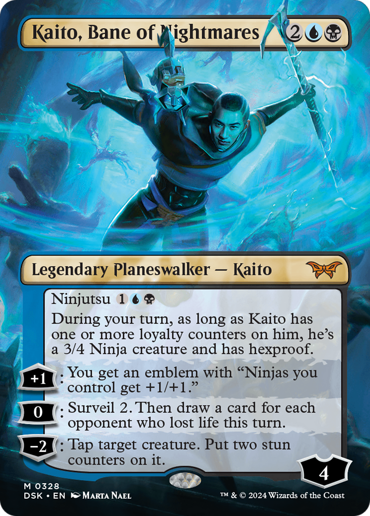 Kaito, Bane of Nightmares (Borderless) [Duskmourn: House of Horror] | Card Citadel