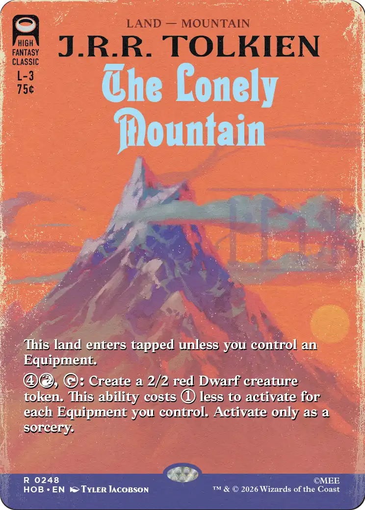 The Lonely Mountain (Borderless) (0248) (Surge Foil) [The Hobbit] | Card Citadel