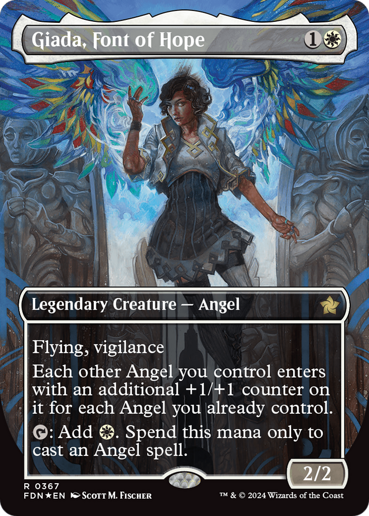 Giada, Font of Hope (Borderless) (Mana Foil) [Foundations] | Card Citadel