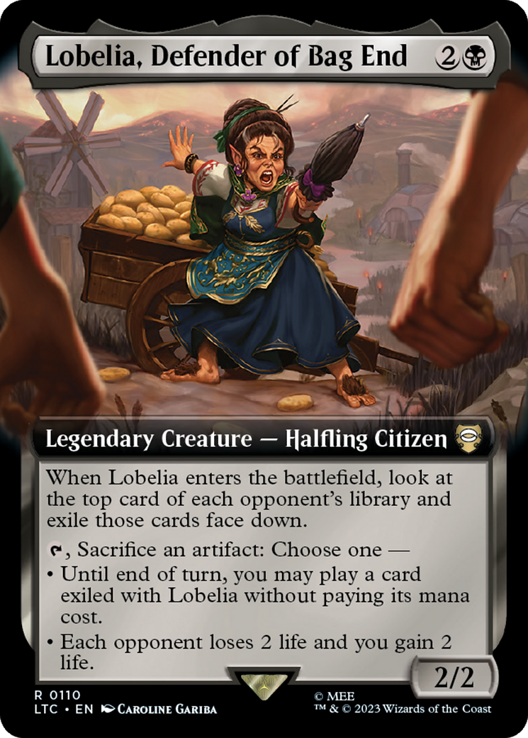 Lobelia, Defender of Bag End (Extended Art) [The Lord of the Rings: Tales of Middle-Earth Commander] | Card Citadel