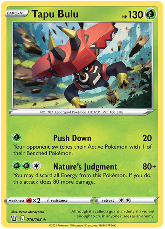 Tapu Bulu (016/163) (Theme Deck Exclusive) [Sword & Shield: Battle Styles] | Card Citadel