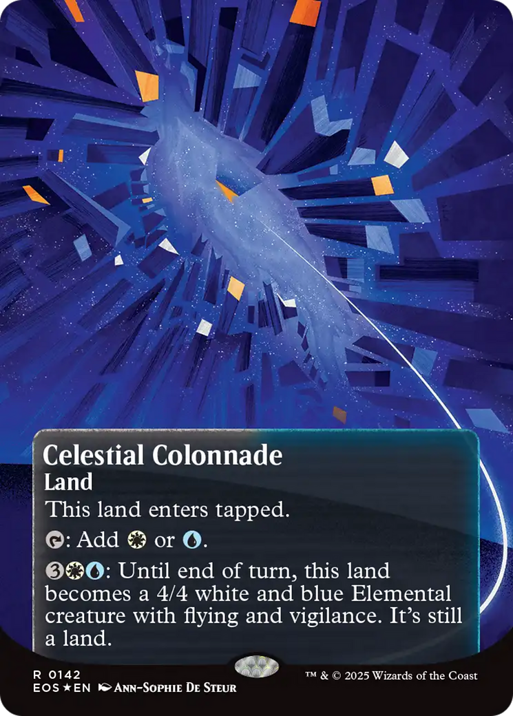 Celestial Colonnade (0142) (Borderless) (Galaxy Foil) [Edge of Eternities: Stellar Sights] | Card Citadel