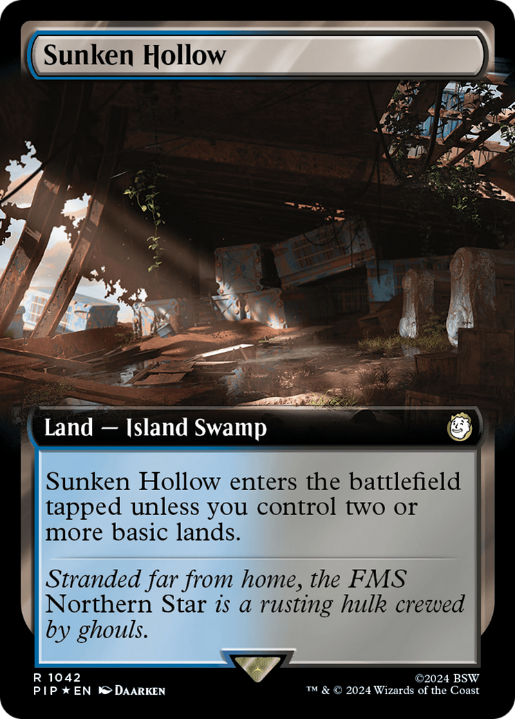 Sunken Hollow (Extended Art) (Surge Foil) [Fallout] | Card Citadel