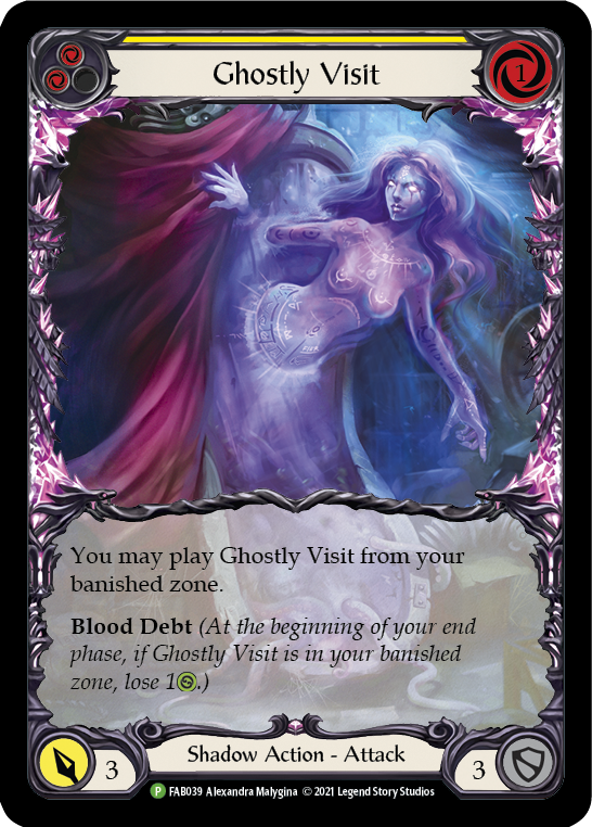 Ghostly Visit (Yellow) [FAB039] (Promo)  Rainbow Foil | Card Citadel