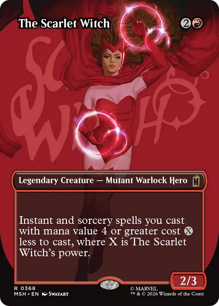The Scarlet Witch (Borderless) [Marvel Super Heroes] | Card Citadel