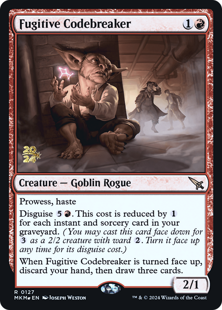 Fugitive Codebreaker [Murders at Karlov Manor Prerelease Promos] | Card Citadel