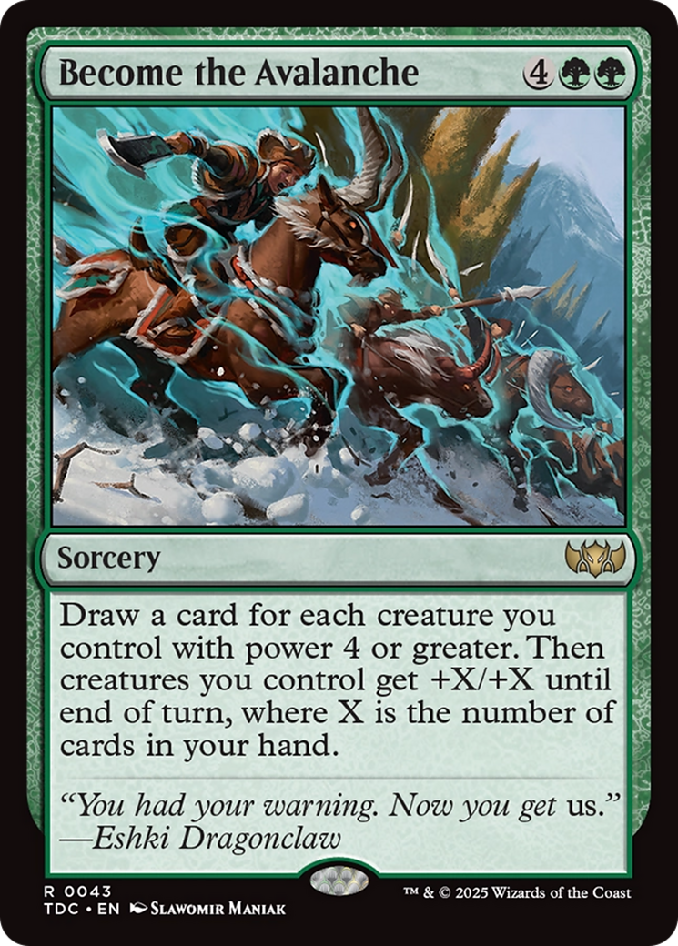 Become the Avalanche [Tarkir: Dragonstorm Commander] | Card Citadel