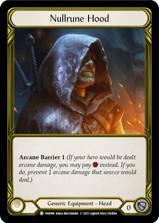 Nullrune Hood (Golden) [FAB068] (Promo)  Cold Foil | Card Citadel