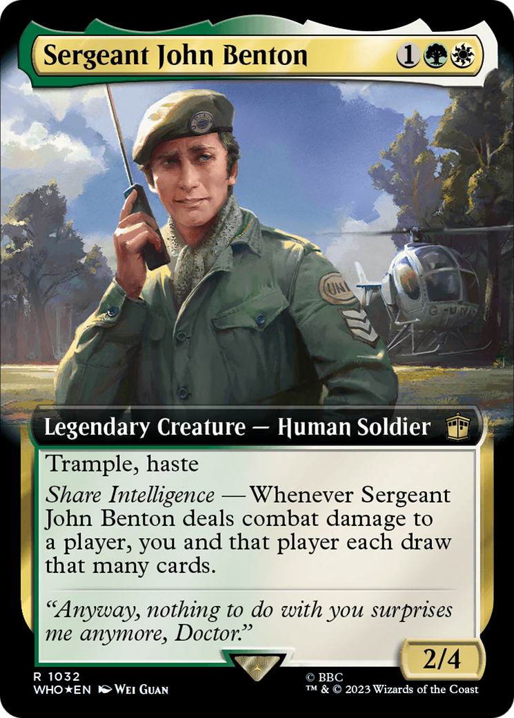 Sergeant John Benton (Extended Art) (Surge Foil) [Doctor Who] | Card Citadel