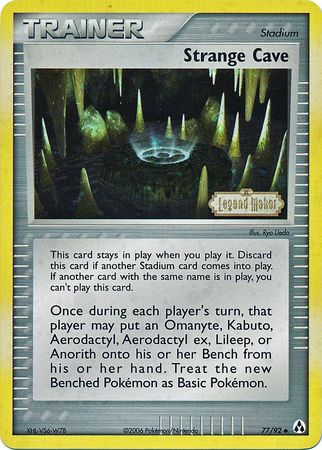 Strange Cave (77/92) (Stamped) [EX: Legend Maker] | Card Citadel