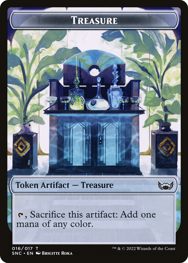 Boar // Treasure Double-Sided Token [Outlaws of Thunder Junction Commander Tokens] | Card Citadel