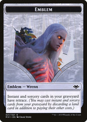 Zombie (007) // Wrenn and Six Emblem (021) Double-Sided Token [Modern Horizons Tokens] | Card Citadel