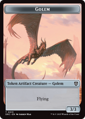 Construct // Golem (0013) Double-Sided Token [Aetherdrift Tokens] | Card Citadel