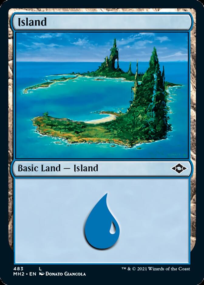 Island (483) (Foil Etched) [Modern Horizons 2] | Card Citadel