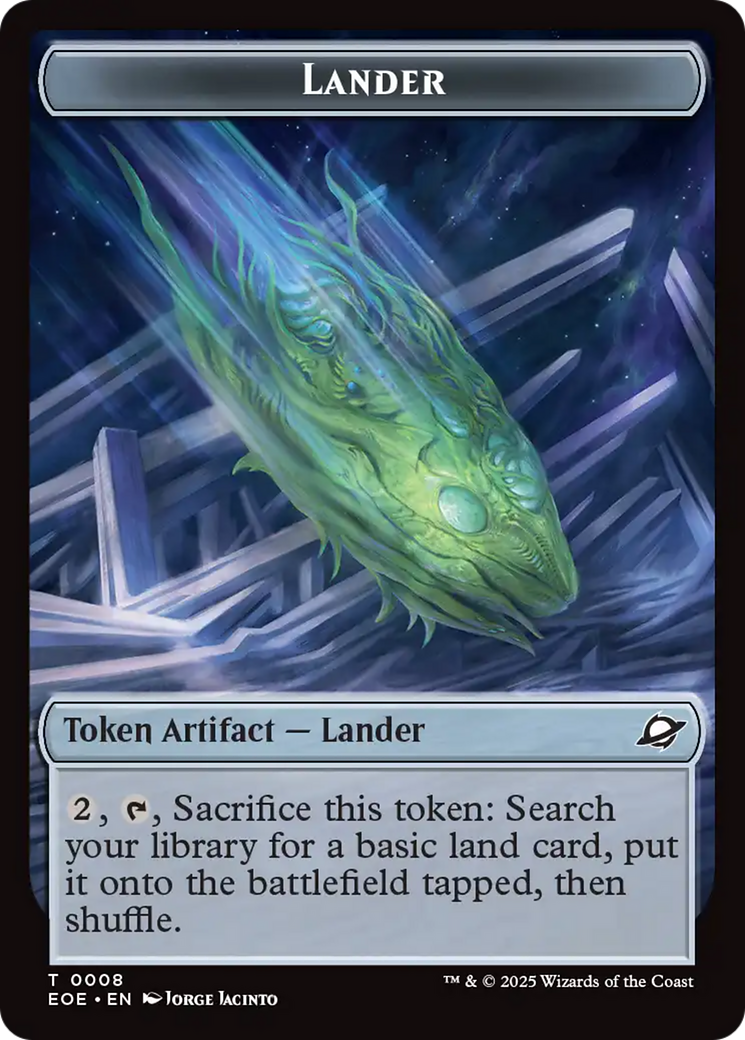 Beast (0006) // Lander Double-Sided Token [Edge of Eternities Tokens] | Card Citadel