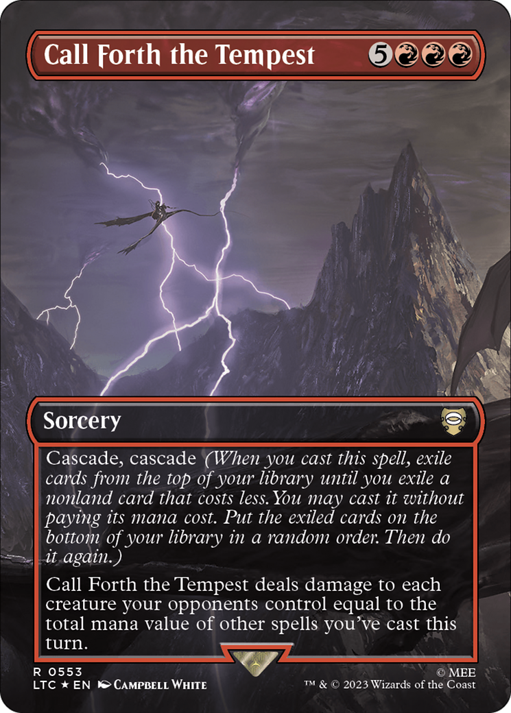 Call Forth the Tempest (Borderless) (Surge Foil) [The Lord of the Rings: Tales of Middle-Earth Commander] | Card Citadel