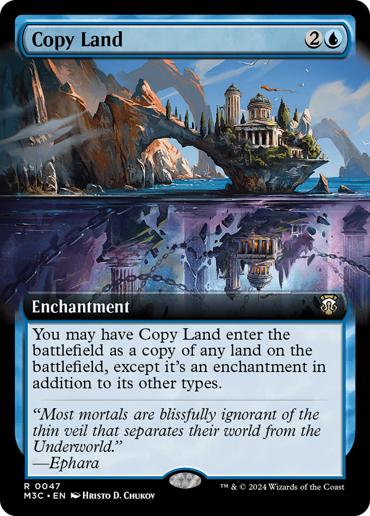 Copy Land (Extended Art) (Ripple Foil) [Modern Horizons 3 Commander] | Card Citadel
