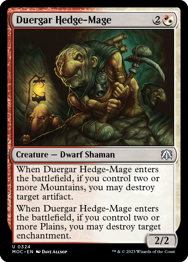 Duergar Hedge-Mage [March of the Machine Commander] | Card Citadel