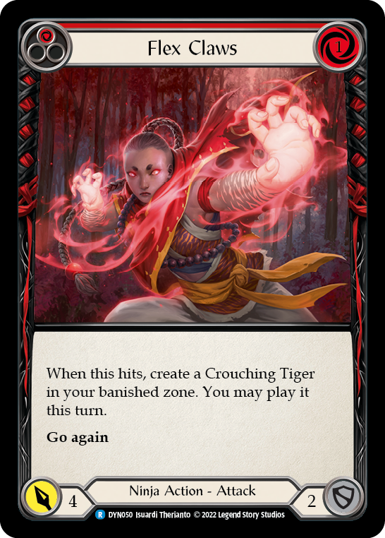 Flex Claws (Red) [DYN050] (Dynasty)  Rainbow Foil | Card Citadel