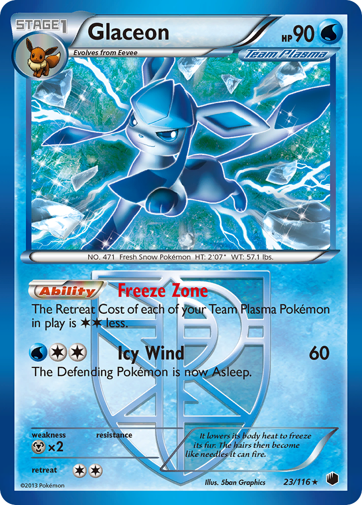 Glaceon (23/116) [Black & White: Plasma Freeze] | Card Citadel