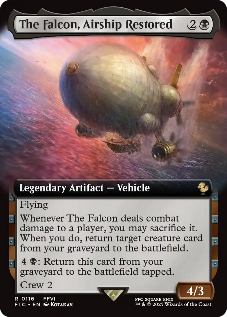The Falcon, Airship Restored (Extended Art) [FINAL FANTASY Commander] | Card Citadel