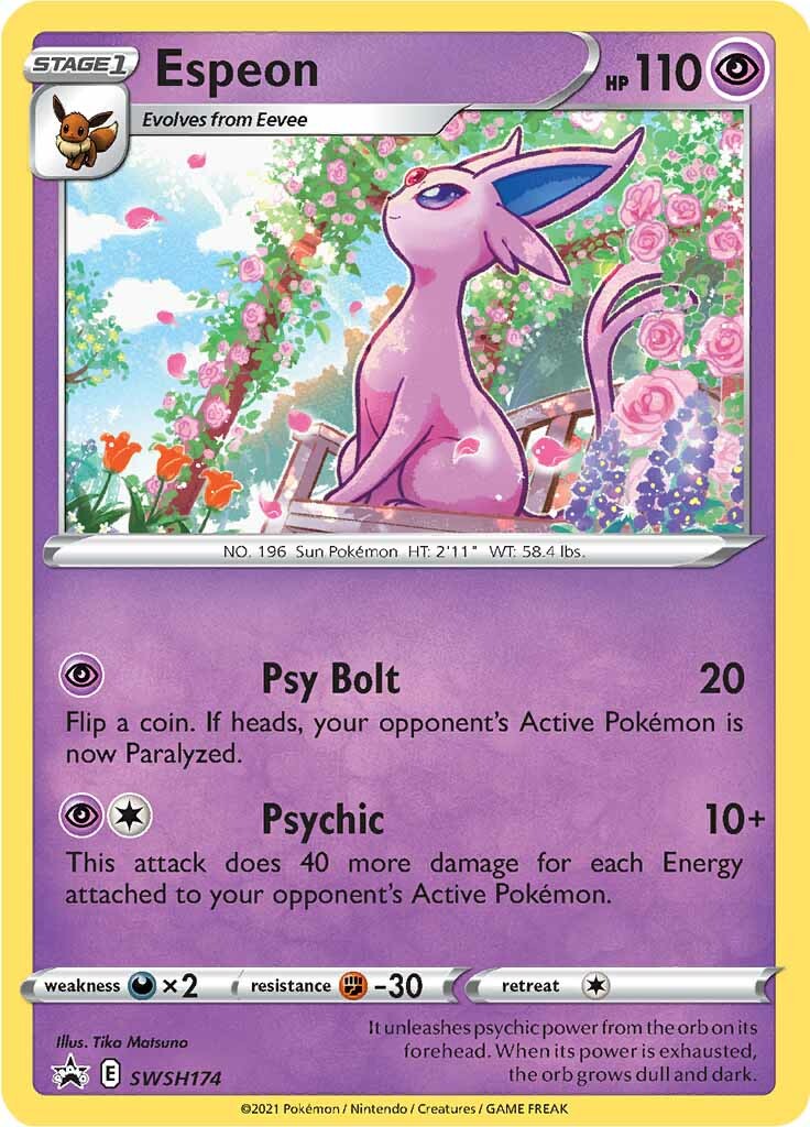 Espeon (SWSH174) [Sword & Shield: Black Star Promos] | Card Citadel