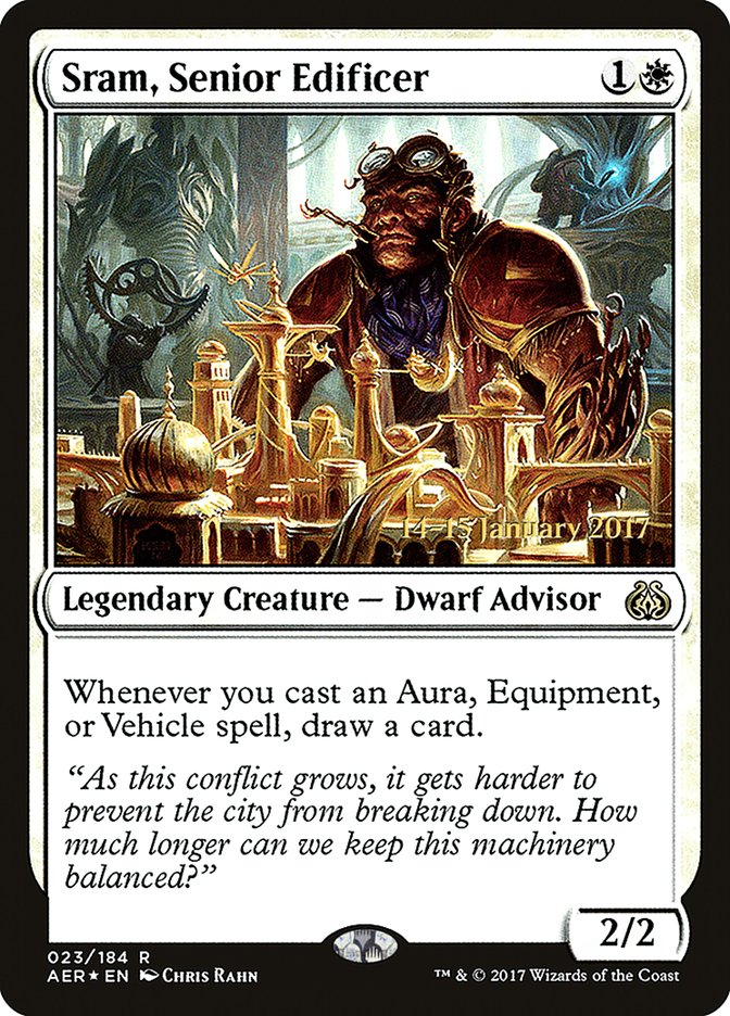 Sram, Senior Edificer [Aether Revolt Prerelease Promos] | Card Citadel