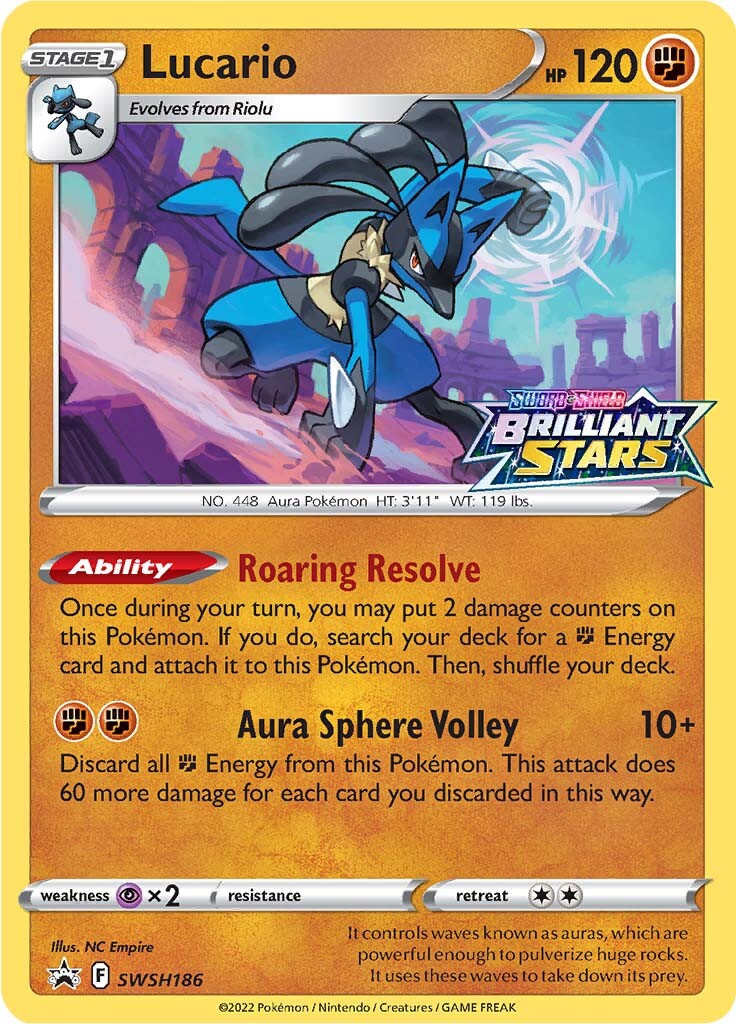 Lucario (SWSH186) (Prerelease Promo) [Sword & Shield: Black Star Promos] | Card Citadel