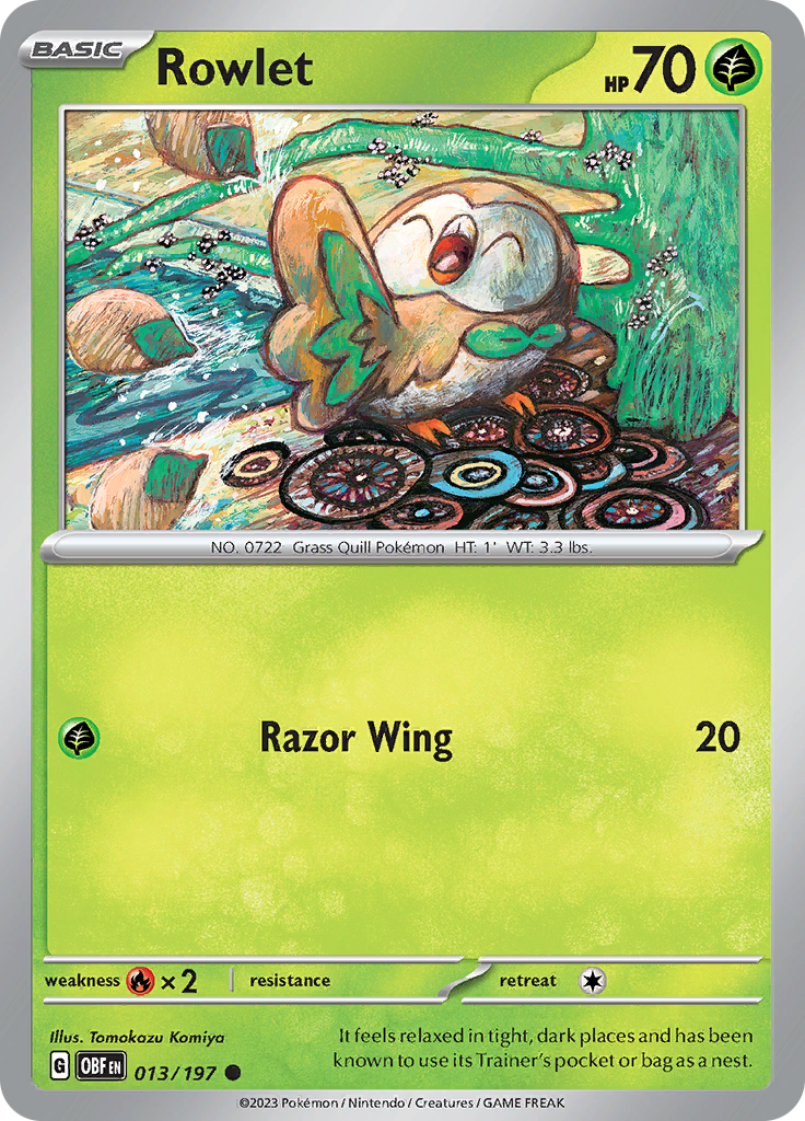 Rowlet (013/197) [Scarlet & Violet: Obsidian Flames] | Card Citadel