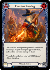 Emeritus Scolding (Blue) [EVR127] (Everfest)  1st Edition Rainbow Foil | Card Citadel