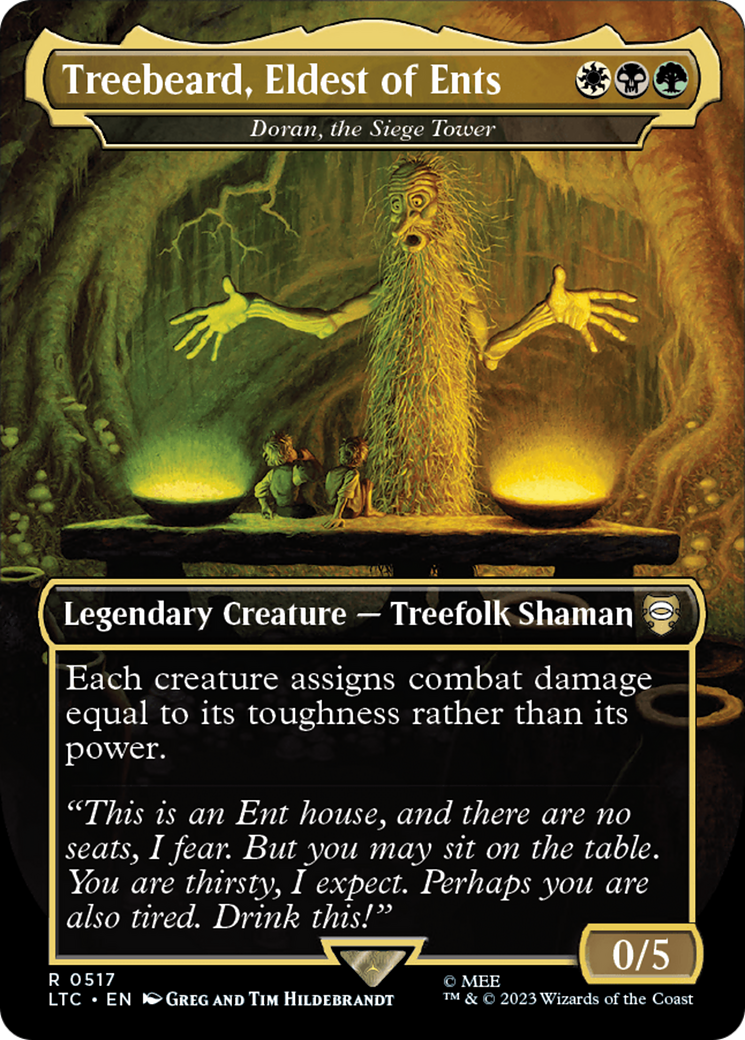 Treebeard, Eldest of Ents - Doran, the Siege Tower (Borderless) [The Lord of the Rings: Tales of Middle-Earth Commander] | Card Citadel