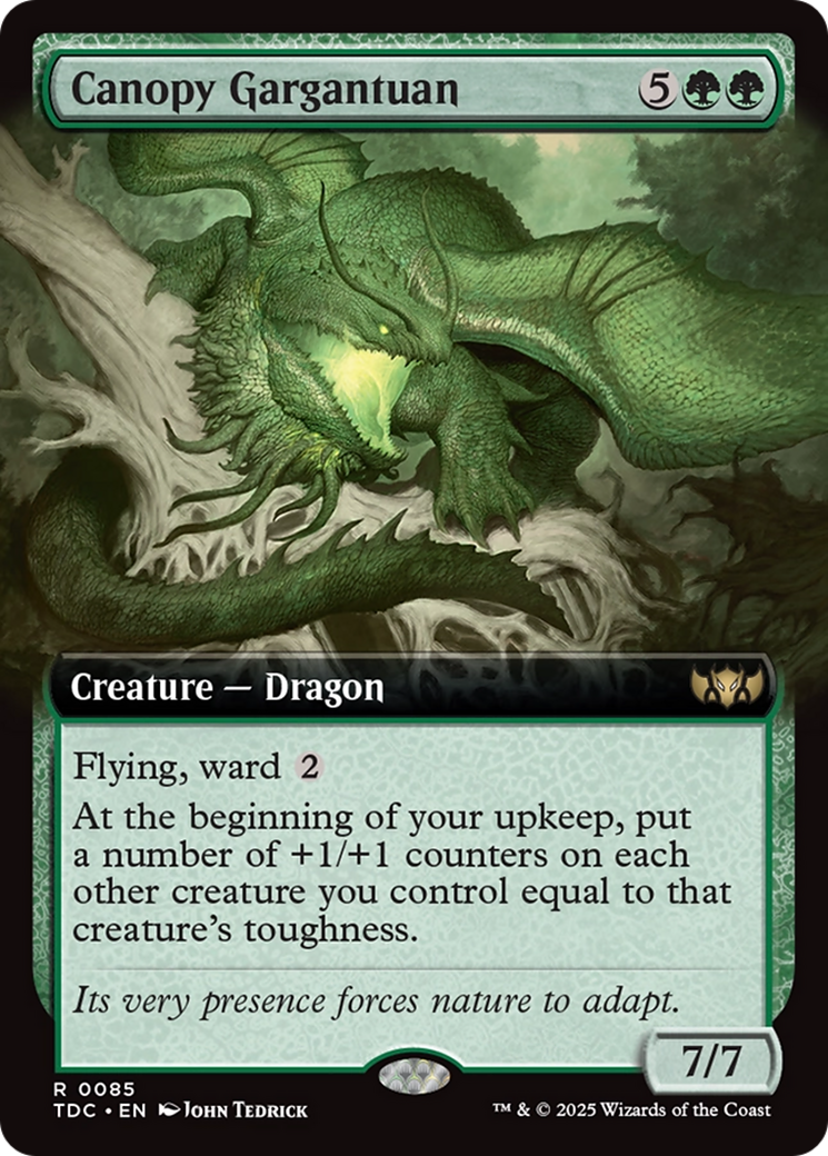 Canopy Gargantuan (Extended Art) [Tarkir: Dragonstorm Commander] | Card Citadel