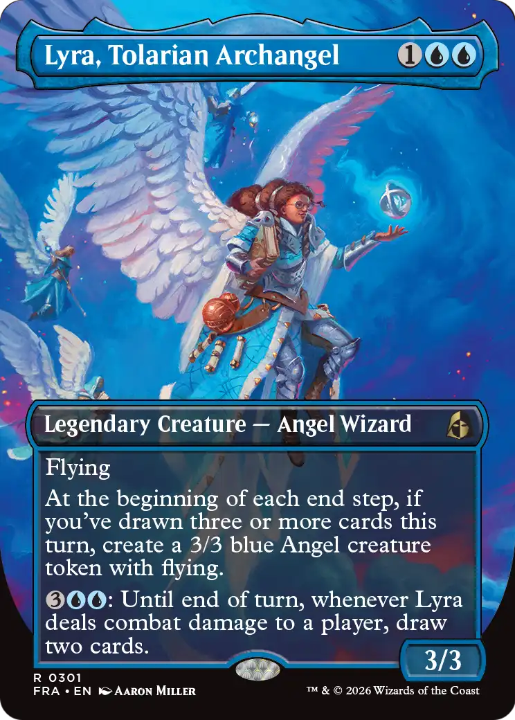 Lyra, Tolarian Archangel (Borderless) [Reality Fracture] | Card Citadel