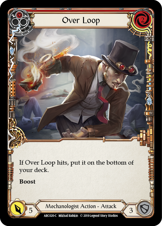 Over Loop (Red) [ARC020-C] (Arcane Rising)  1st Edition Rainbow Foil | Card Citadel
