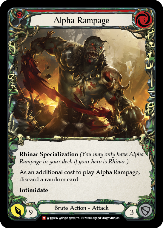 Alpha Rampage [U-WTR006] (Welcome to Rathe Unlimited)  Unlimited Rainbow Foil | Card Citadel