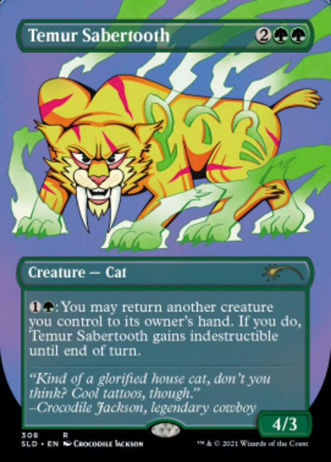 Temur Sabertooth (Borderless) [Secret Lair Drop Series] | Card Citadel